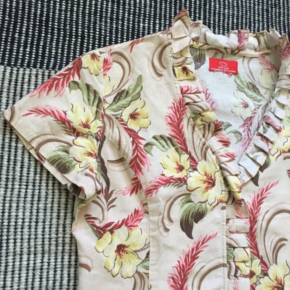 RARE! Vintage Oscar Oscar de la Renta Floral Top - Picture 4 of 8